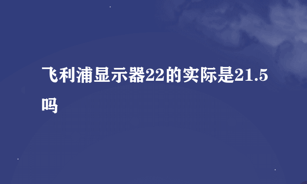 飞利浦显示器22的实际是21.5吗