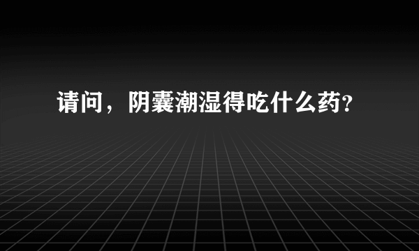 请问，阴囊潮湿得吃什么药？