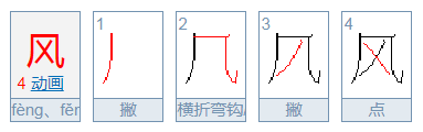 风的笔顺是什么