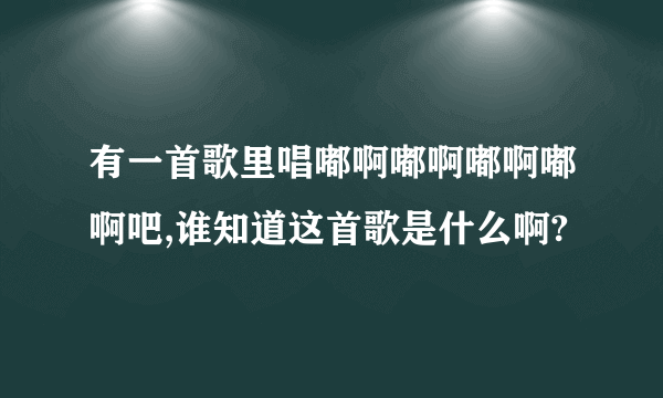 有一首歌里唱嘟啊嘟啊嘟啊嘟啊吧,谁知道这首歌是什么啊?