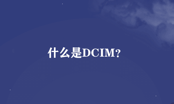 什么是DCIM？