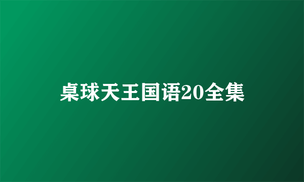 桌球天王国语20全集