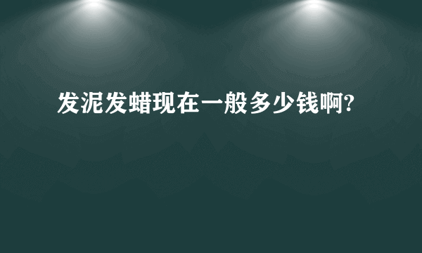 发泥发蜡现在一般多少钱啊?