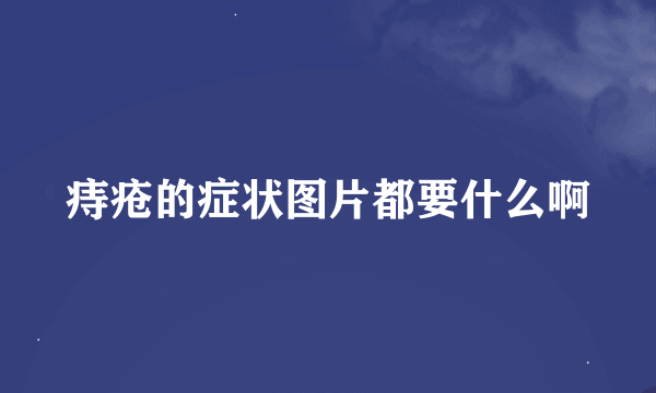 痔疮的症状图片都要什么啊