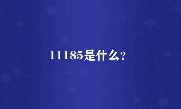 11185是什么？