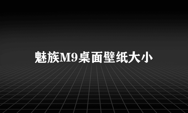 魅族M9桌面壁纸大小