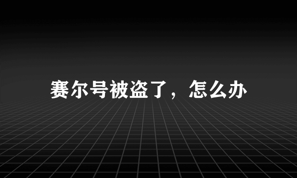 赛尔号被盗了，怎么办