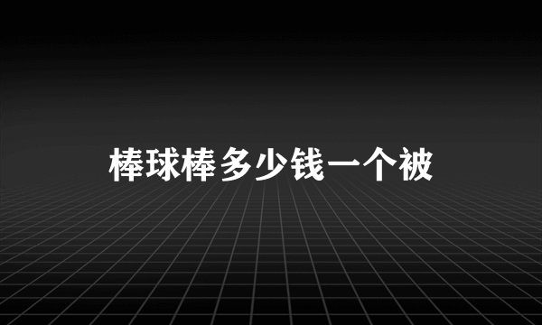 棒球棒多少钱一个被