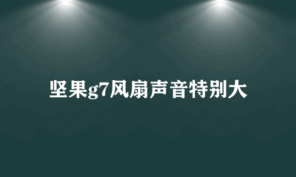 坚果g7风扇声音特别大