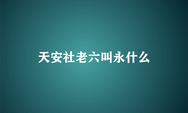 天安社老六叫永什么