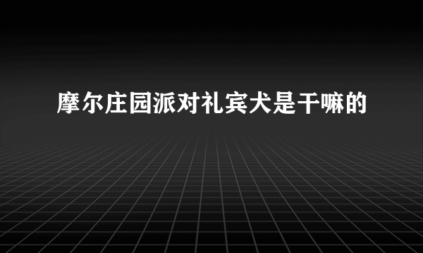 摩尔庄园派对礼宾犬是干嘛的