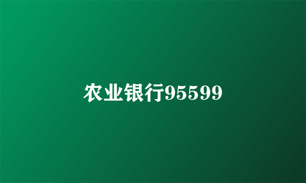 农业银行95599