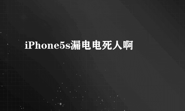 iPhone5s漏电电死人啊