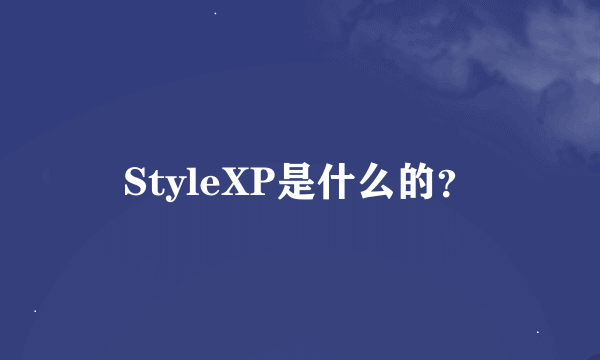 StyleXP是什么的？