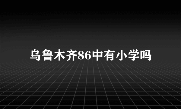 乌鲁木齐86中有小学吗