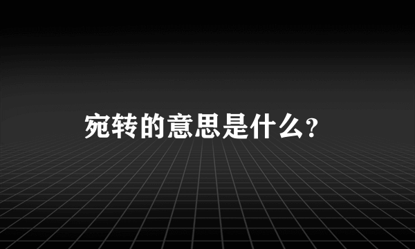 宛转的意思是什么？