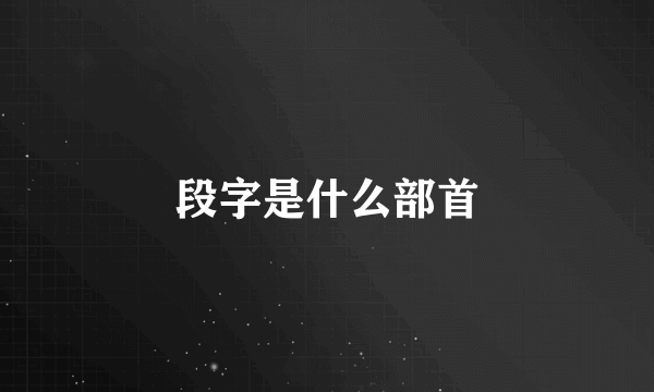 段字是什么部首