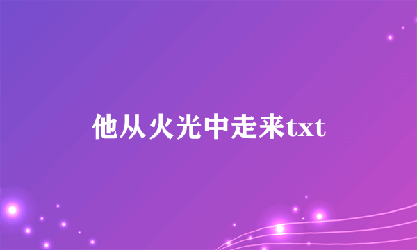 他从火光中走来txt