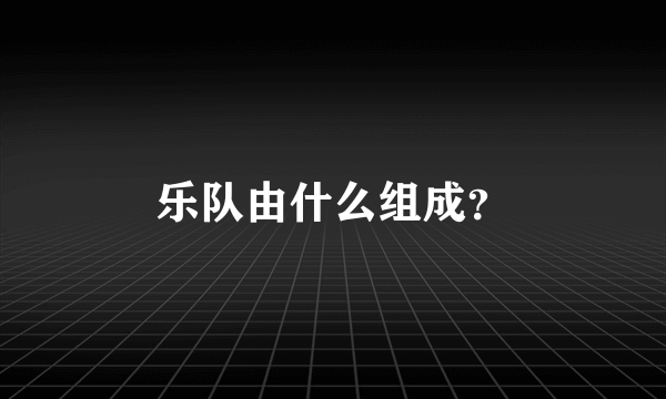 乐队由什么组成？