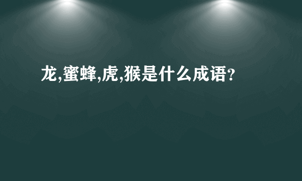 龙,蜜蜂,虎,猴是什么成语？