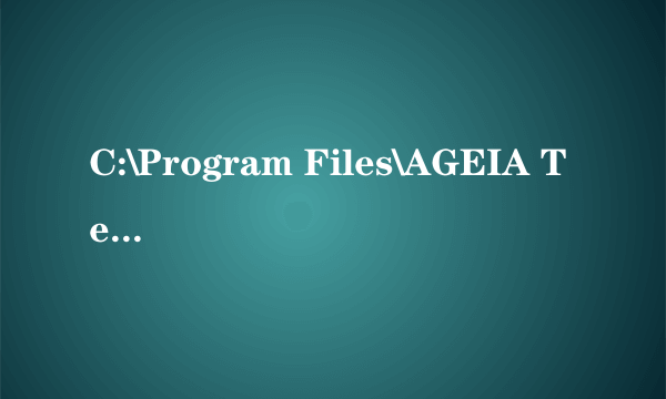 C:\Program Files\AGEIA Technologies可以删吗