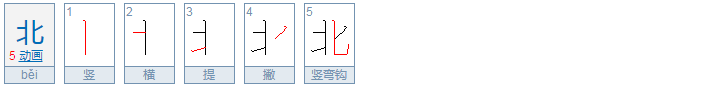 北字的笔画顺序