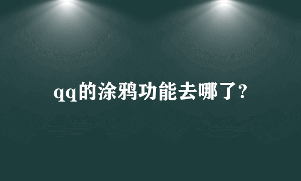 qq的涂鸦功能去哪了?