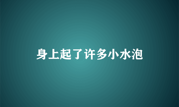 身上起了许多小水泡