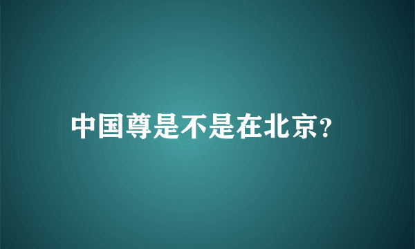 中国尊是不是在北京？