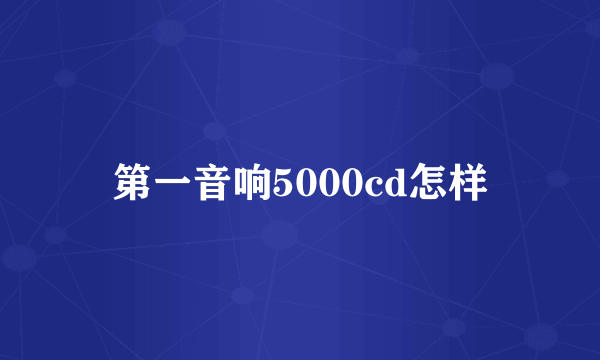 第一音响5000cd怎样