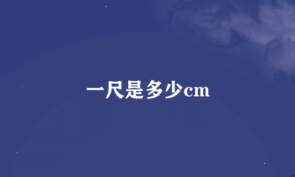 一尺是多少cm