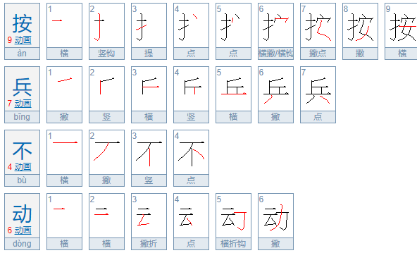 按兵不动的意思