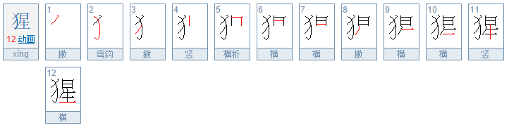 猩字咋组词