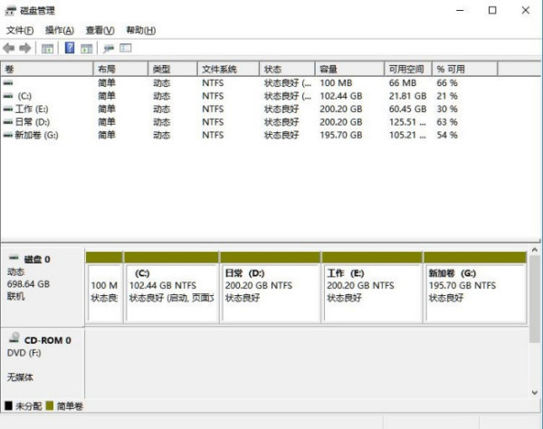 win10笔记本电脑硬盘怎么分区