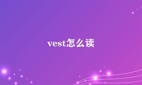 vest怎么读