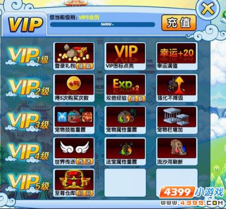 造梦西游3 要几块钱才到3级vip?