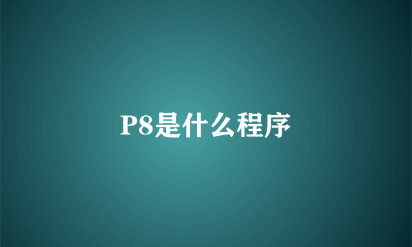 P8是什么程序