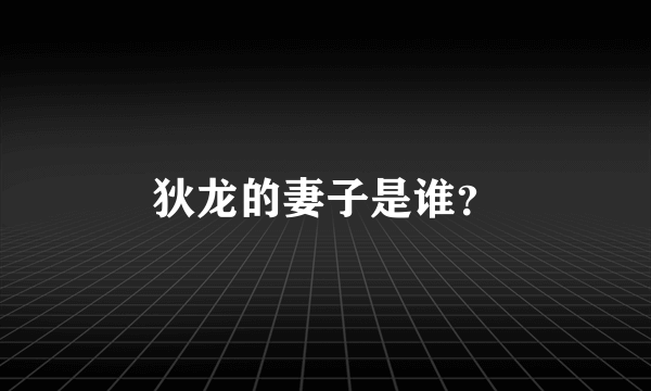 狄龙的妻子是谁？