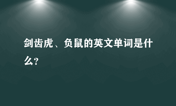 剑齿虎、负鼠的英文单词是什么？