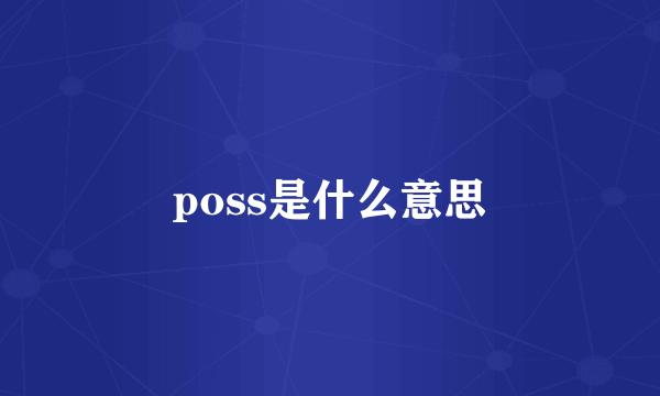 poss是什么意思