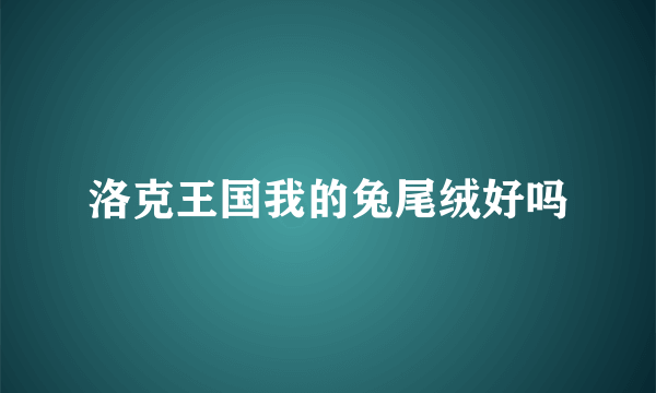 洛克王国我的兔尾绒好吗