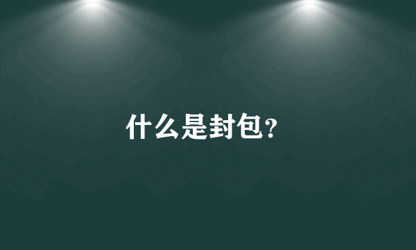 什么是封包？