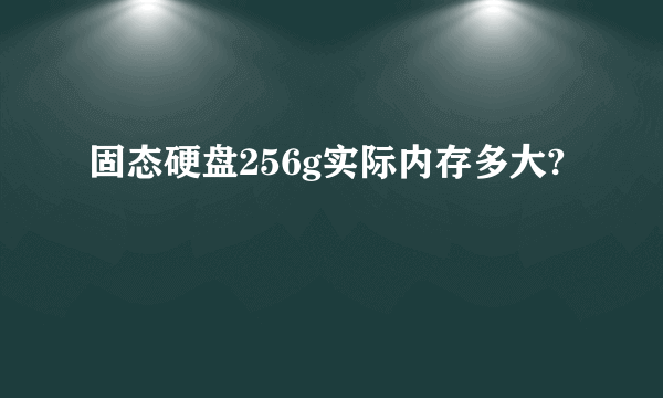 固态硬盘256g实际内存多大?