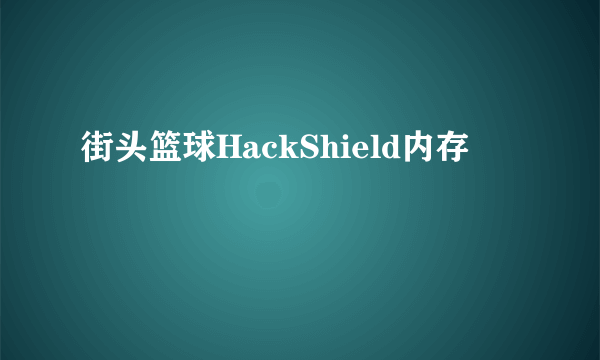 街头篮球HackShield内存