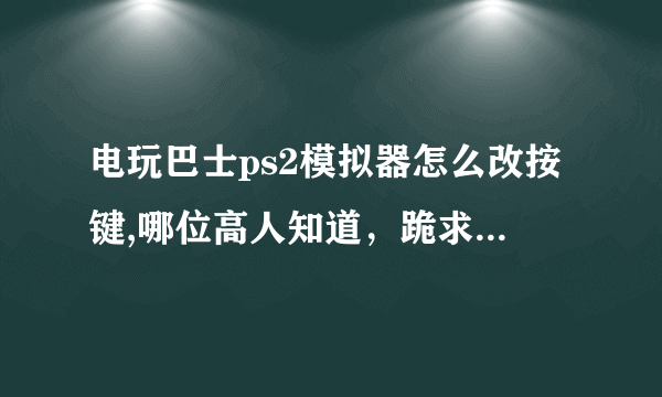 电玩巴士ps2模拟器怎么改按键,哪位高人知道，跪求！！！！！