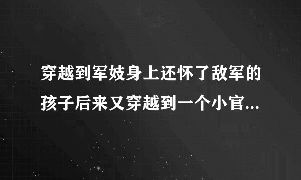 穿越到军妓身上还怀了敌军的孩子后来又穿越到一个小官身上 BL