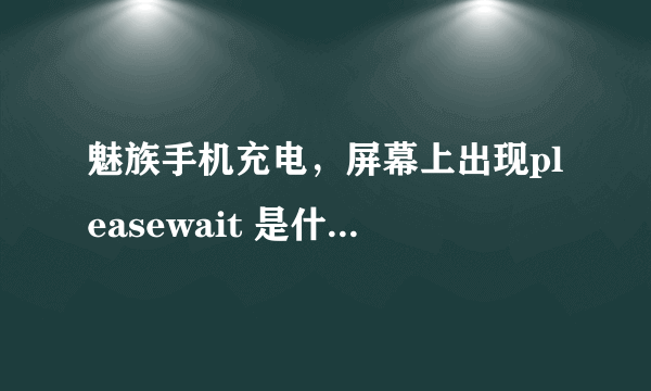 魅族手机充电，屏幕上出现pleasewait 是什么意思？