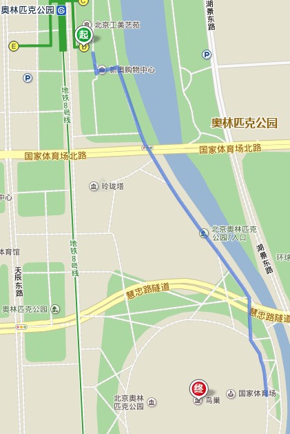 想知道: 北京市 北京鸟巢地铁几号线 在哪