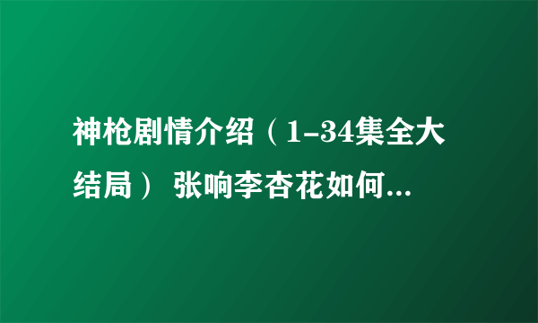 神枪剧情介绍（1-34集全大结局） 张响李杏花如何家国两全(4)麻烦告诉我