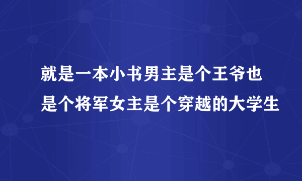 就是一本小书男主是个王爷也是个将军女主是个穿越的大学生